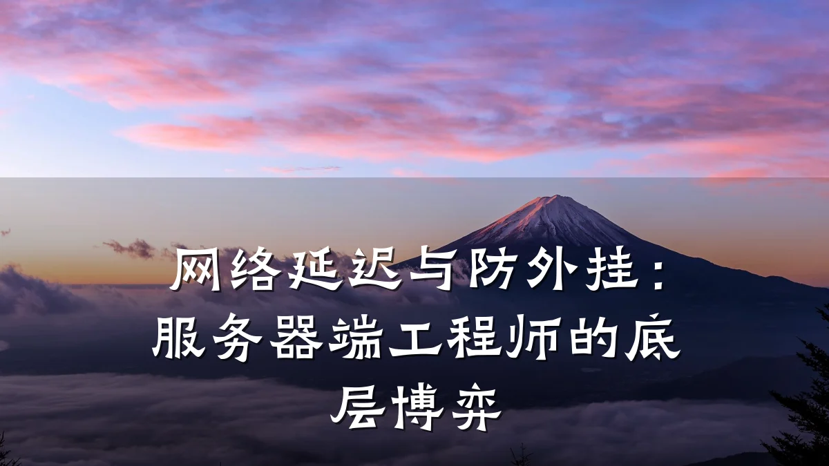 网络延迟与防外挂:服务器端工程师的底层博弈